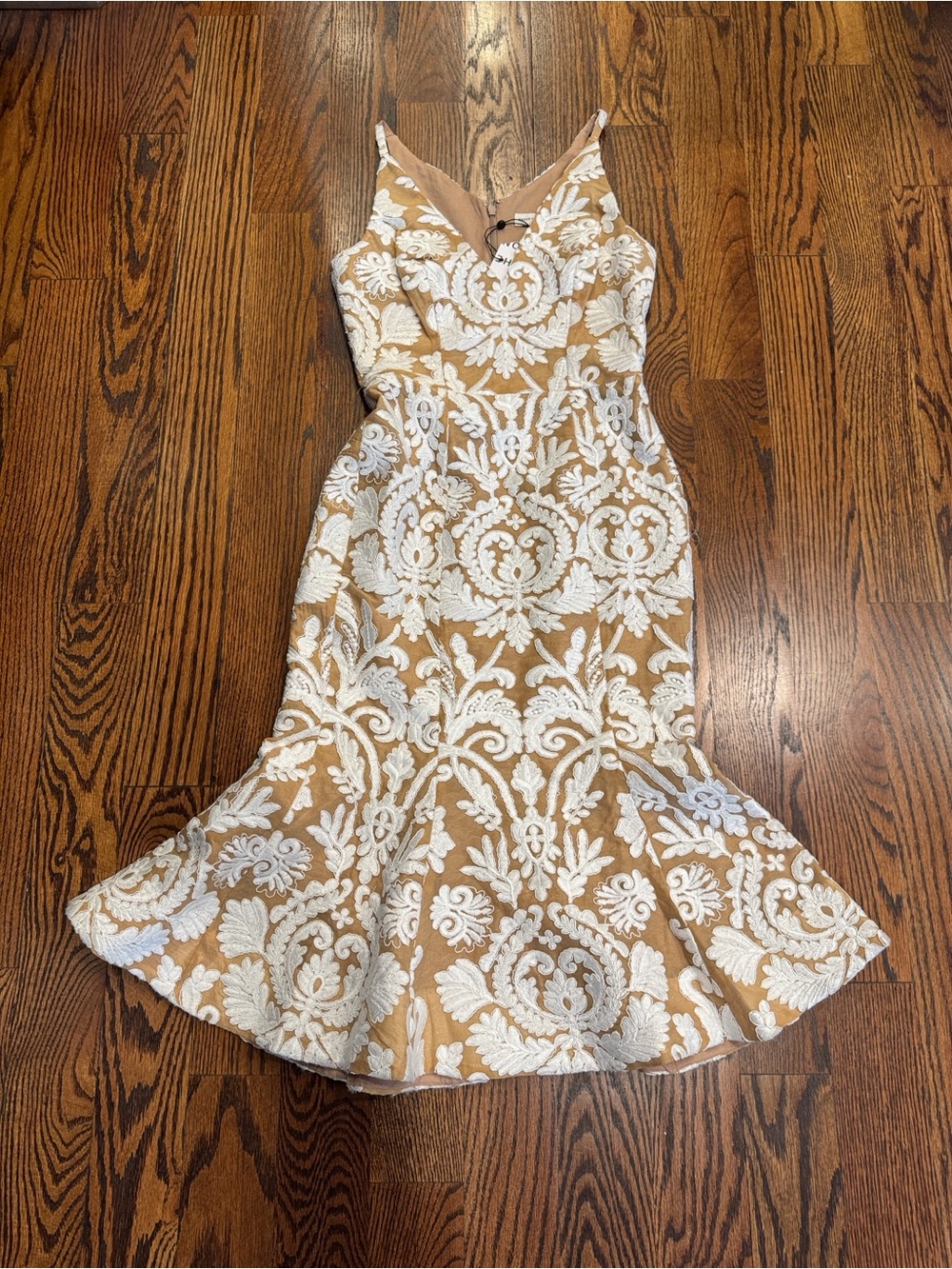 Dress the Population Isabelle Dress White Floral Lace Size XS New With Tags